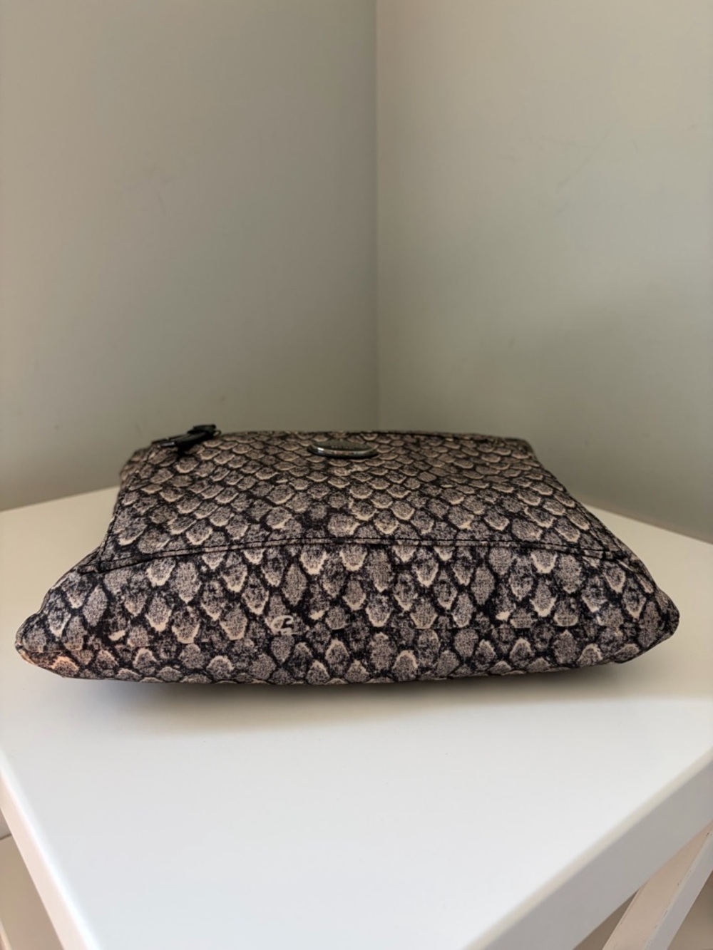 Coach Snake-Print Nylon Crossbody Bag - Picture 3 of 15